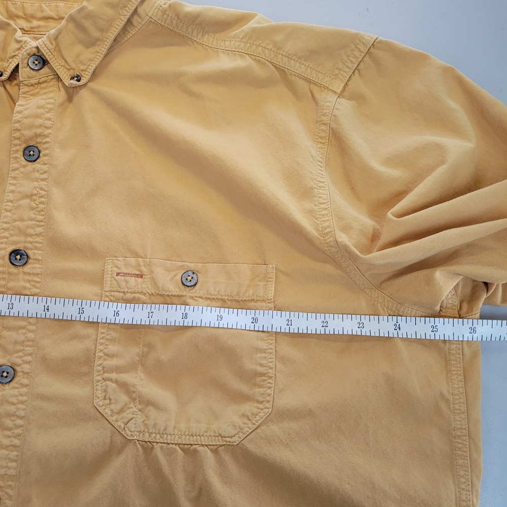 Territory Ahead Mens XLT Mustard Yellow Cotton Short Sleeve Button Up Shirt - Picture 5 of 7